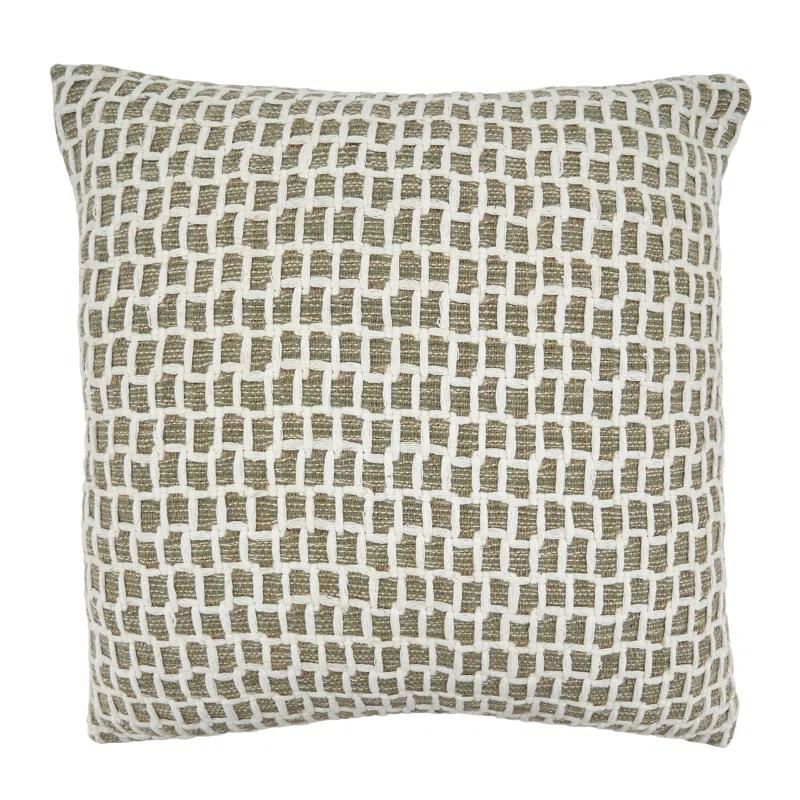 Saro Gina Collection Appliqued Cotton Throw Pillow