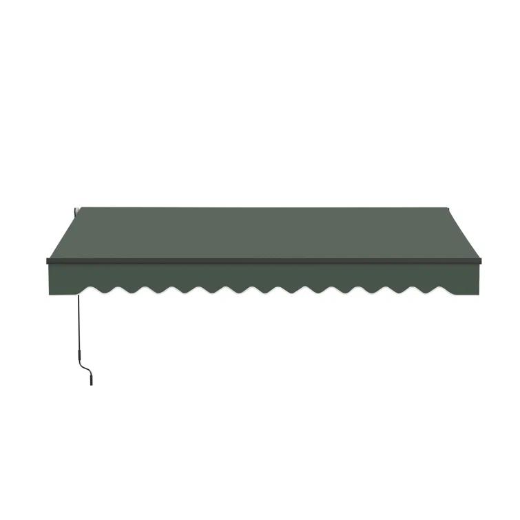 ALEKO Retractable Motorized Patio Awning – Black Frame