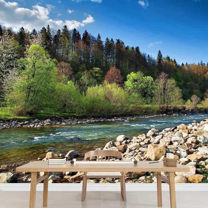 IDEA4WALL Forest Nature Landscape Peel & Stick Border