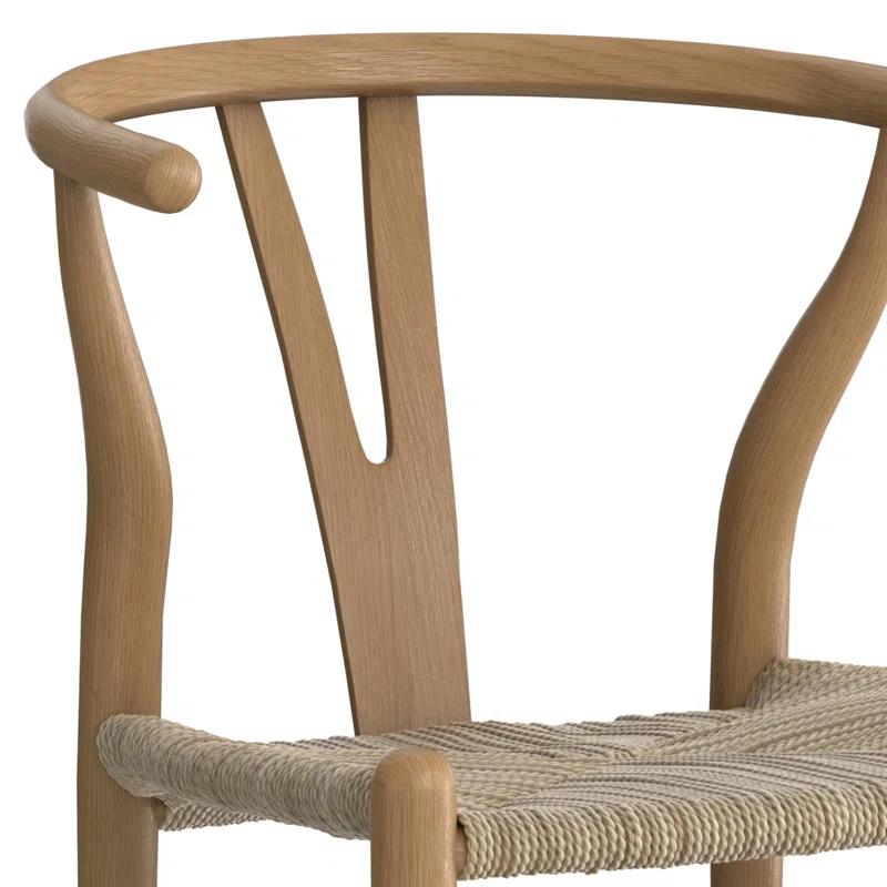 Simpli Home Hershey Solid Wood Dining Chair with Y-Back Design in Mid-Century Modern Style (Set of 2) (Set of 2)