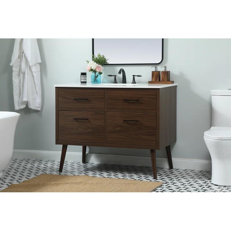 Elegant Kitchen and Bath Elegant Kitchen and Bath 42 Inch Single Bathroom Vanity in Natural Oak