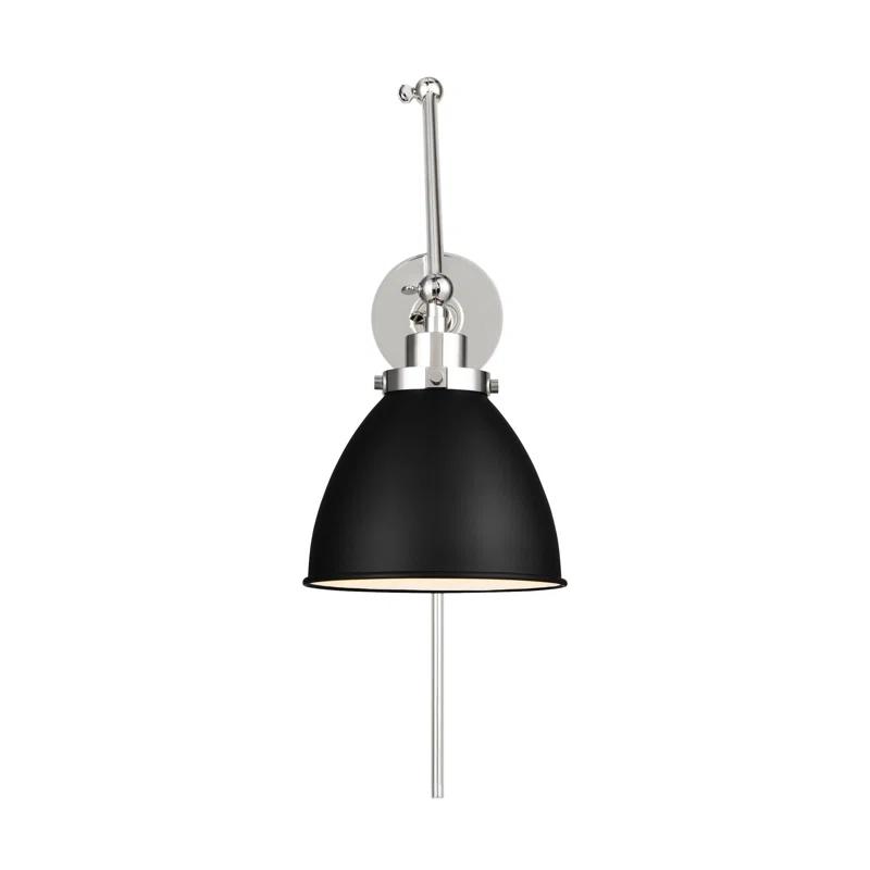 Icarus Single Light Steel Dimmable Armed Sconce