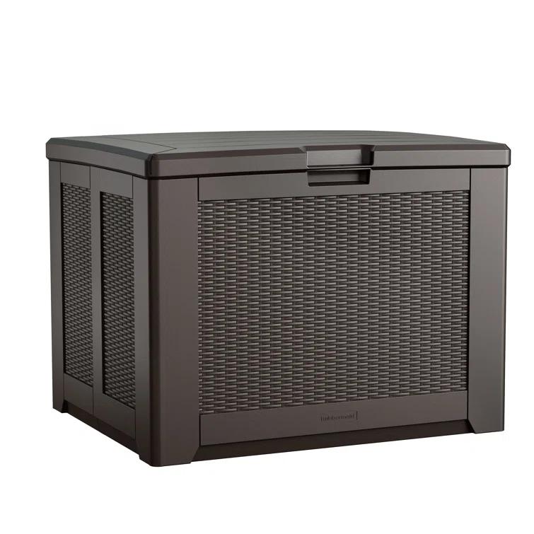 Rubbermaid Rubbermaid Deck Box, Medium, 74 Gallon, Brown