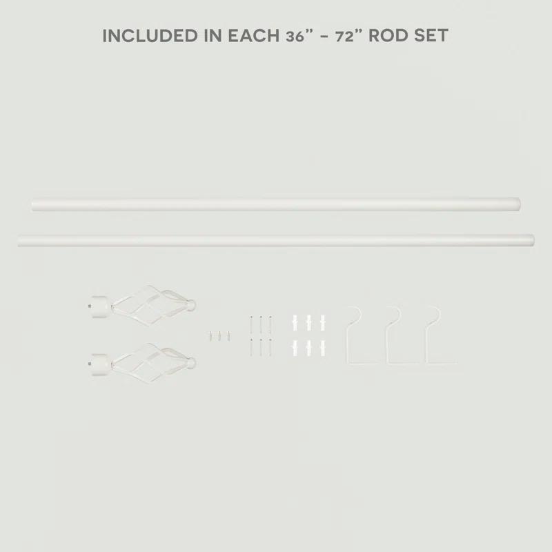 Amalgamated Textiles Adjustable Single Curtain Rod