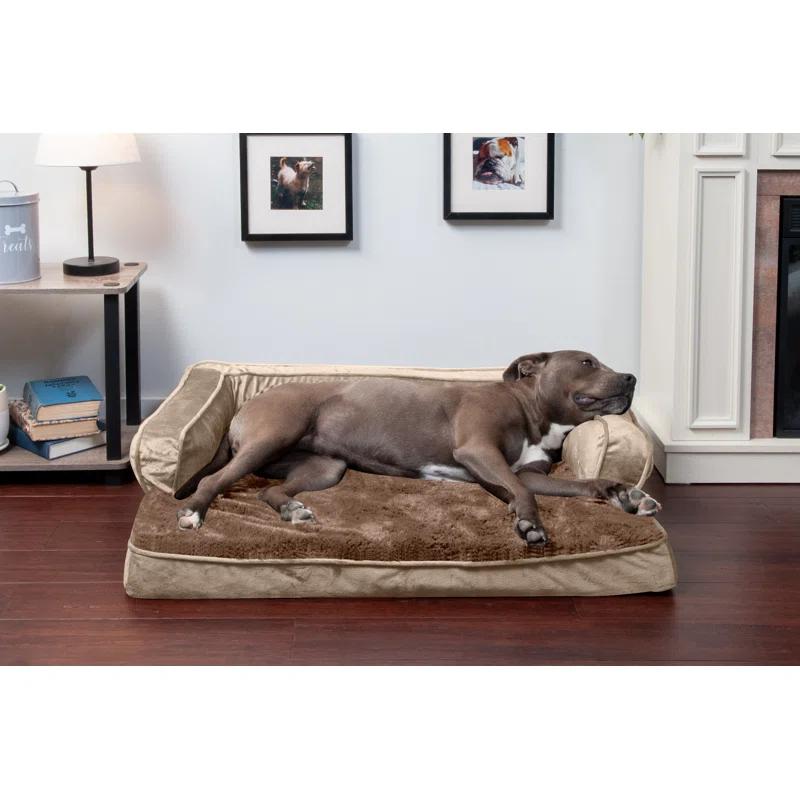 Plush & Velvet Comfy Couch Sofa-Style Pet Bed