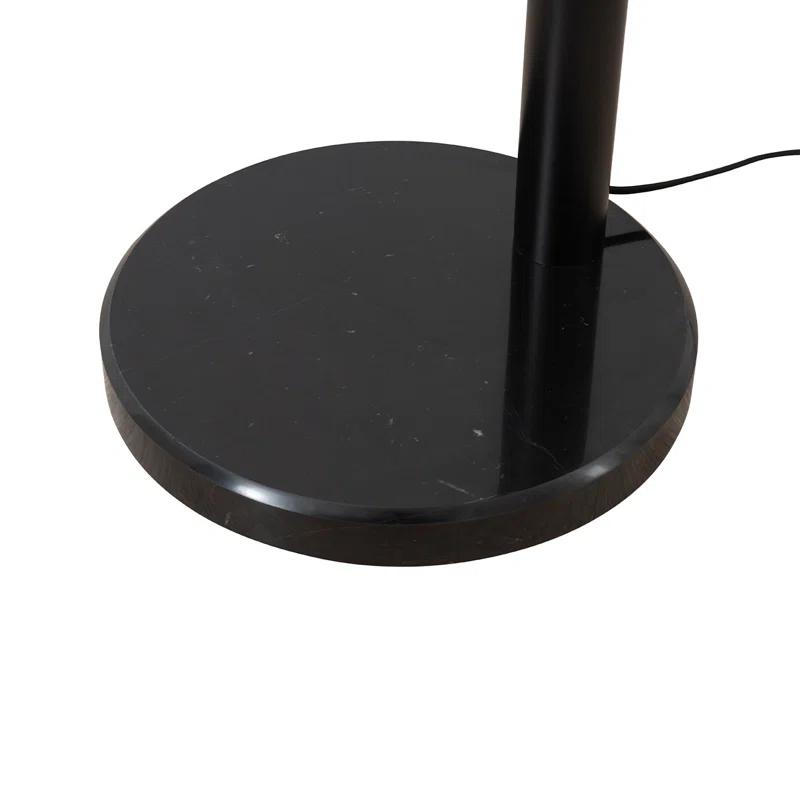 Nova of California Culver 3 Light Arc Floor Lamp - 86", Matte Black & Weathered Brass, Dimmer Switch