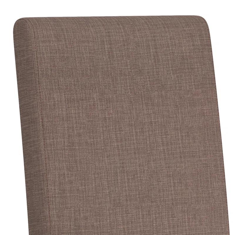 Simpli Home Acadian 17.99'' H Linen Look Polyester Upholstered Parsons Chair (Set of 2)