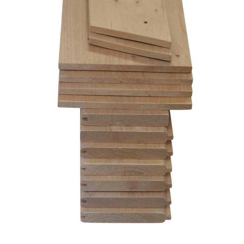 Lubann American 84'' Solid Wood Barn Doors Barn Door