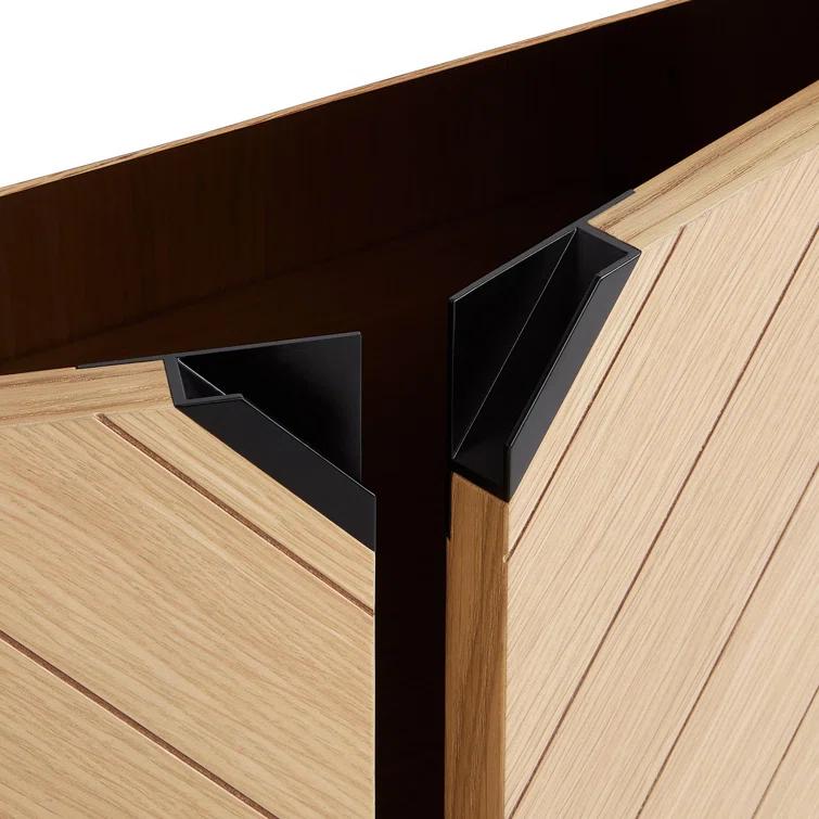 30" Sandy Oak Single Bathroom Vanity with Chevron Pattern