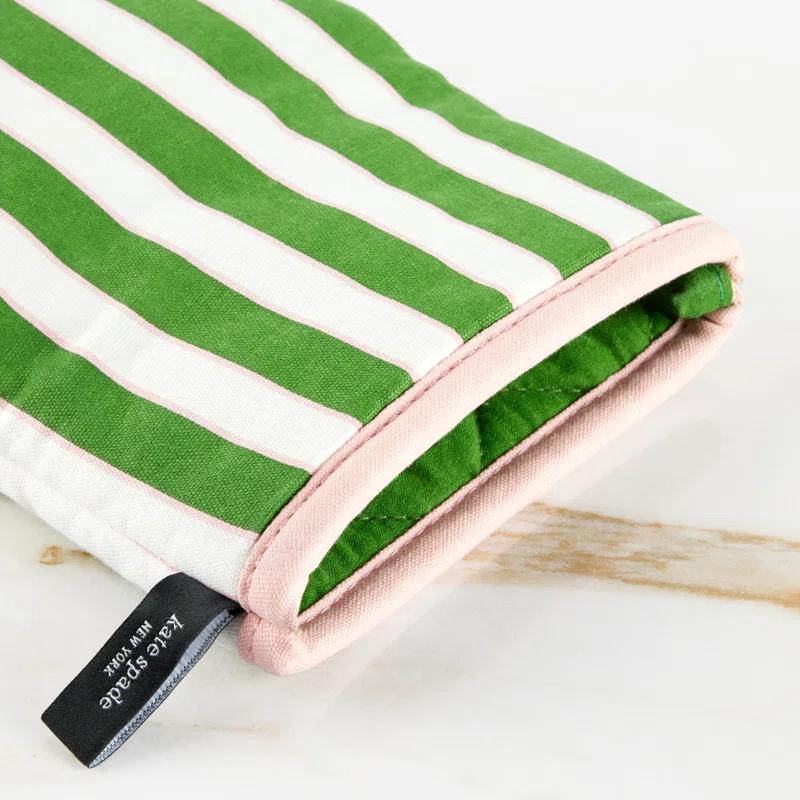 kate spade new york Kate Spade New York Loop And Dot Striped Cotton Oven Mitt Set (Set of 2)