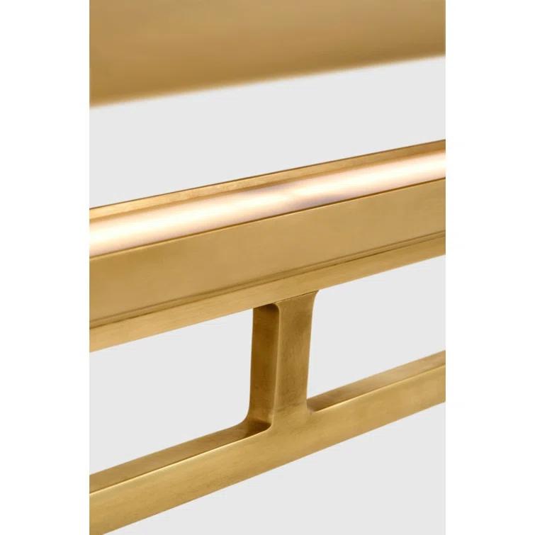 Hand Rubbed Antique Brass LED Linear Chandelier