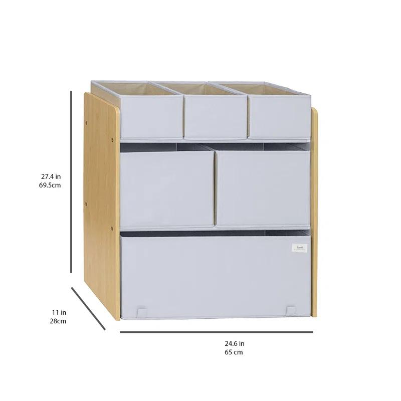 3 Sprouts - Toy Organizer Storage Unit with 6 Bins