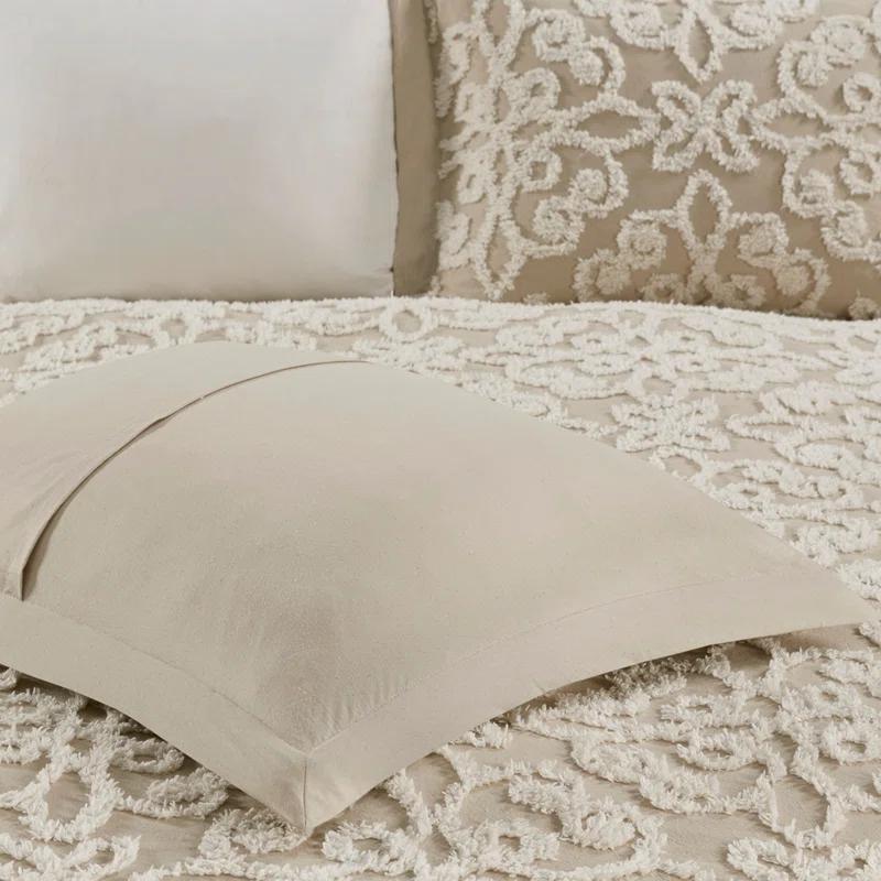 Kelly Clarkson Home Emberly Tufted 100% Cotton Sateen Coverlet Set in Farmhouse Style