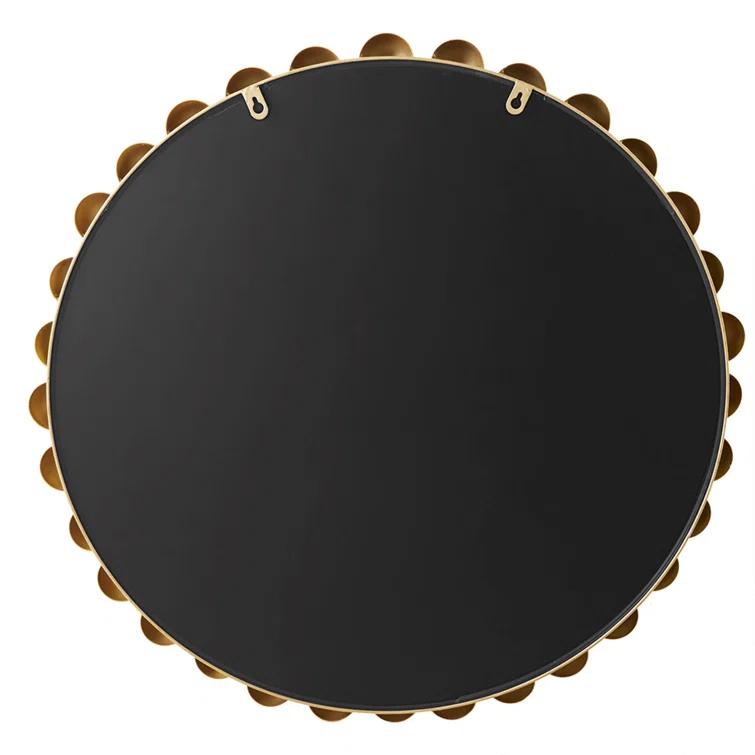 Marlowe Beaded Round Metal Wall Mirror