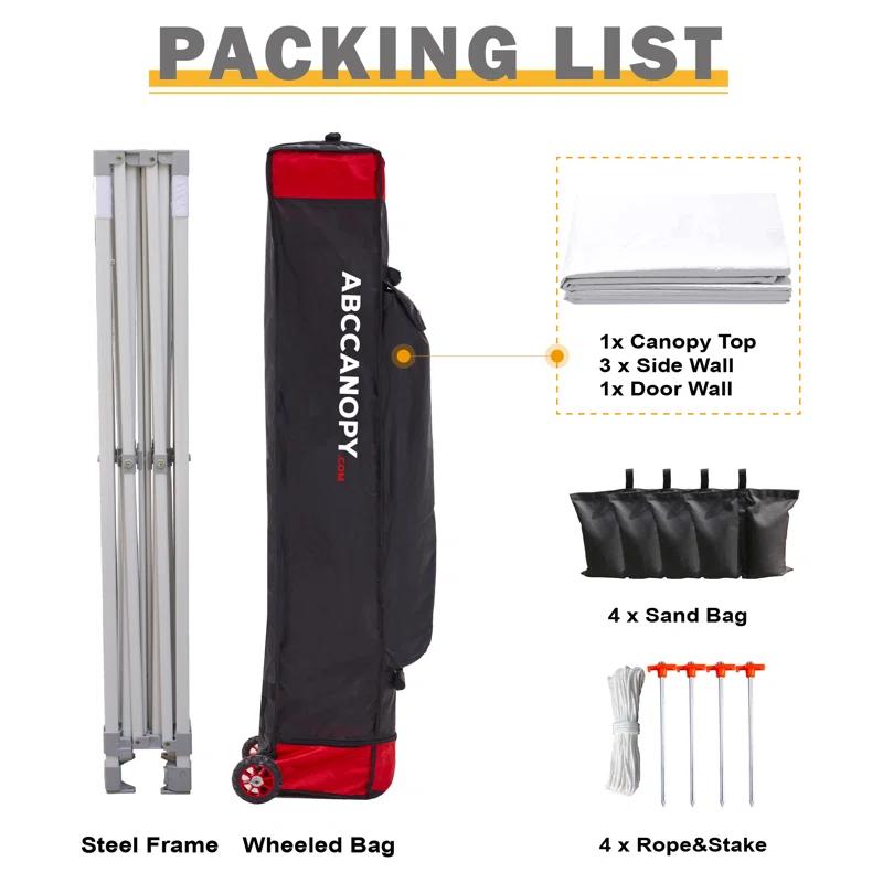 ABCCANOPY Commercial 10 ft. W x 10 ft. D Instant Shade Pop-Up Canopy The Pop Up Canopies