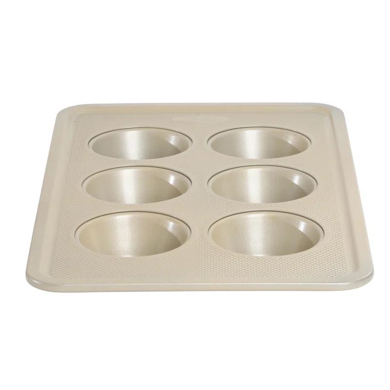 Oster Oster Verlice 5 Piece Carbon Steel Baking Pans Bakeware Set W/ Premium PFA Free Nonstick - Champagne Gold