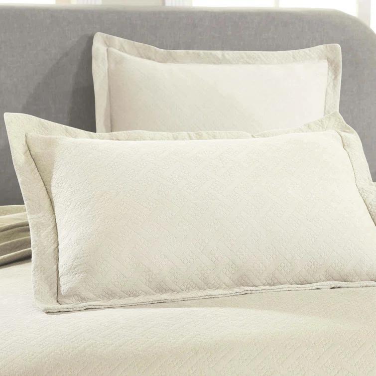 Superior Superior Cotton All Season Basketweave Medium Weight Bedspread Set with Shams