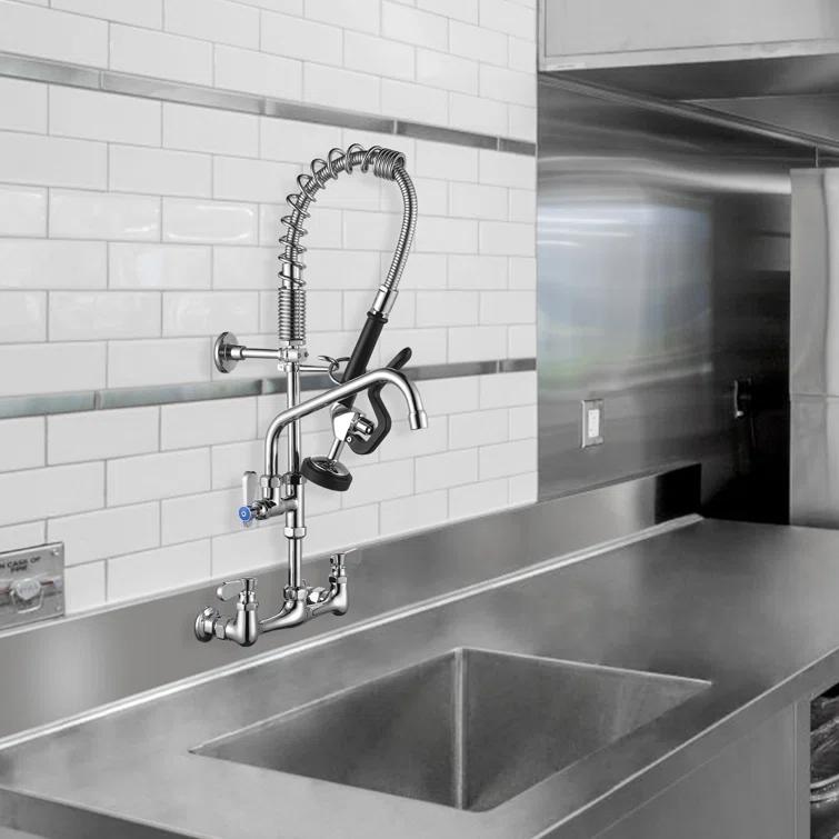 iVIGA Commercial Kitchen Faucet with Pre-Rinse Sprayer 36 Inch 2314300C-36-WF