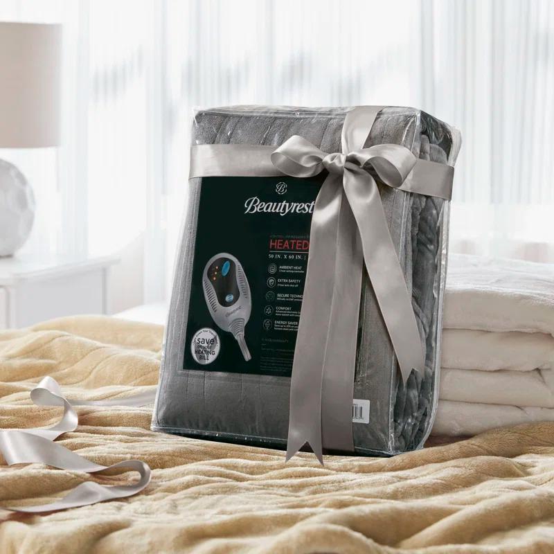 Beautyrest Beautyrest Heated Microlight to Berber Throw