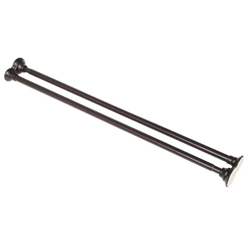 Utopia Alley 72'' Straight Tension Shower Curtain Rod & Hook Set