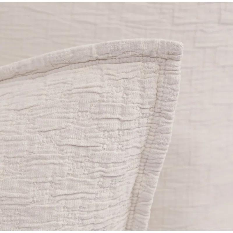 Ojai Cotton Matelassé Coverlet by Pom Pom at Home - Blush / Queen