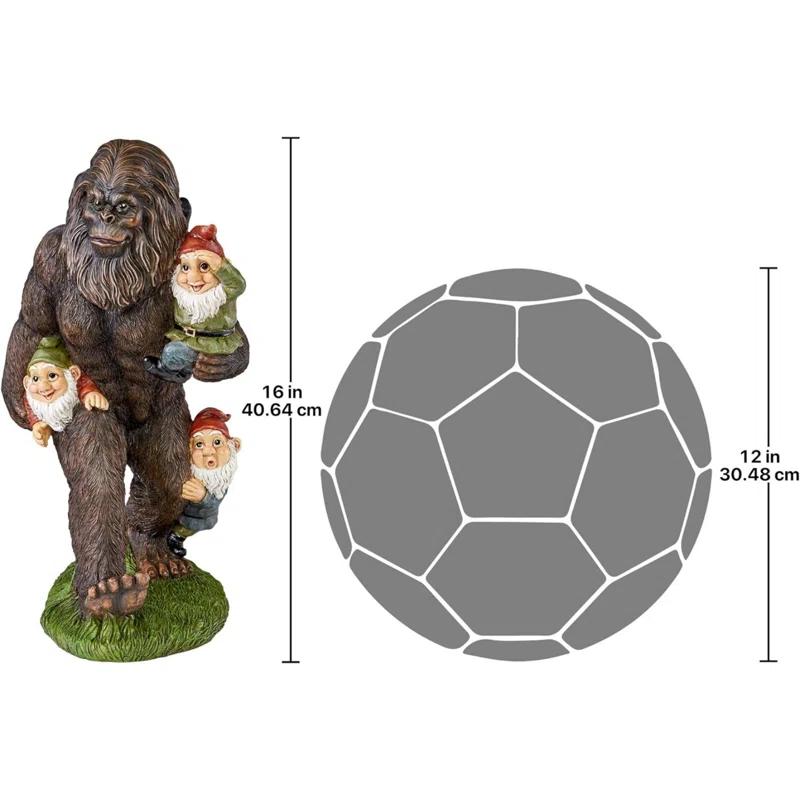 Design Toscano Schlepping the Garden Gnomes Bigfoot Statue