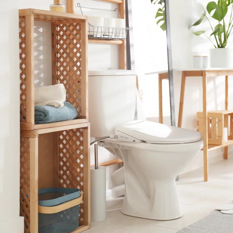 Brondell T44-EW Swash Thinline T44 Luxury Bidet Toilet Seat with Remote Control, White