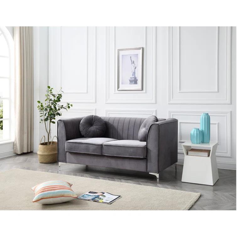 Glory Furniture Bailey 65'' Velvet Loveseat