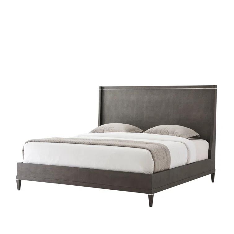 Theodore Alexander TA Studio Leather Wingback Bed