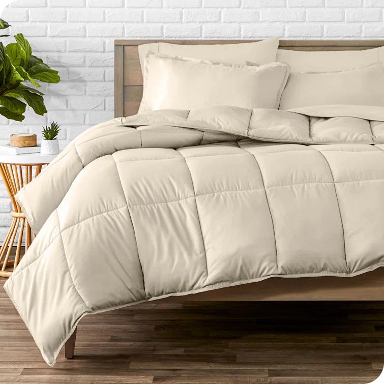 Full XL Sand Microfiber Down Alternative Bed-in-a-Bag Set