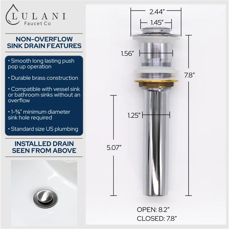 St. Lucia Vessel Sink Faucet Single-handle Bathroom Faucet with Drain Assembly