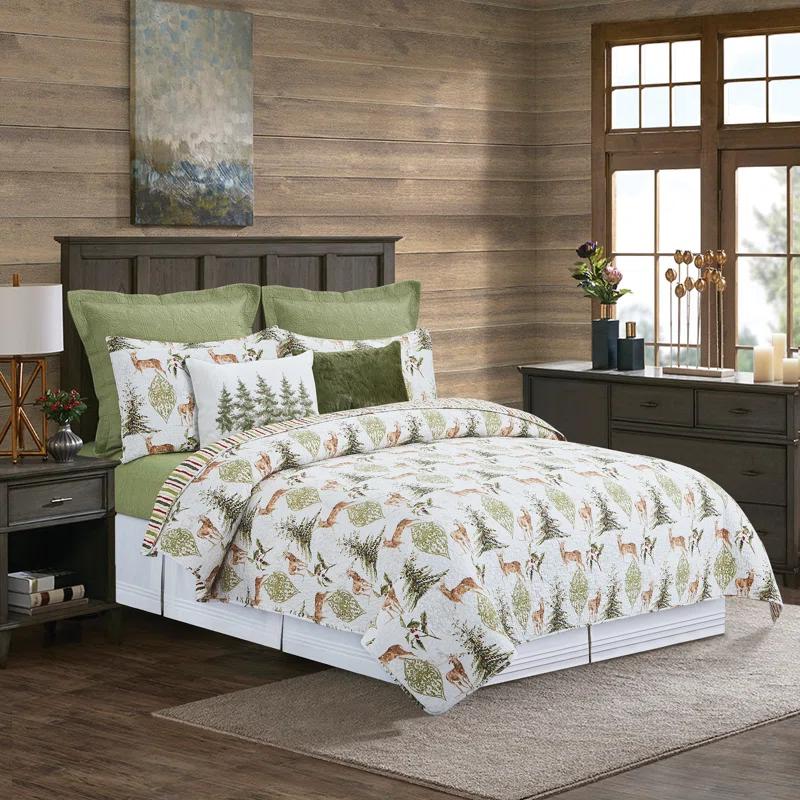 Winter Trees Embellished Throw Pillow