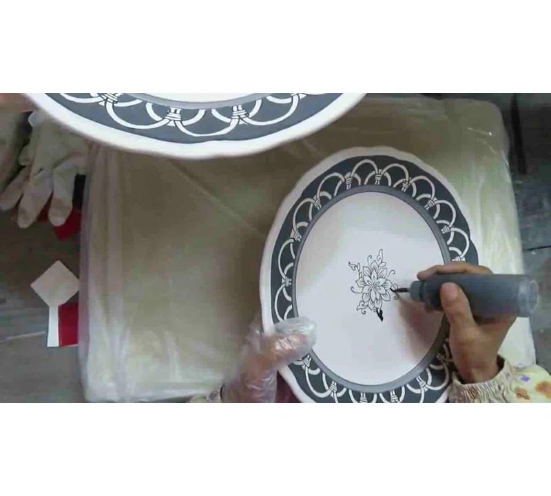 Euro Ceramica Blue Garden 6" Assorted Appetizer Plate (Set of 4)