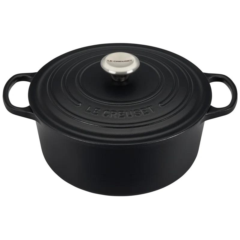 Le Creuset ® Signature 7.25-Qt. Licorice Black Enameled Cast Iron Dutch Oven