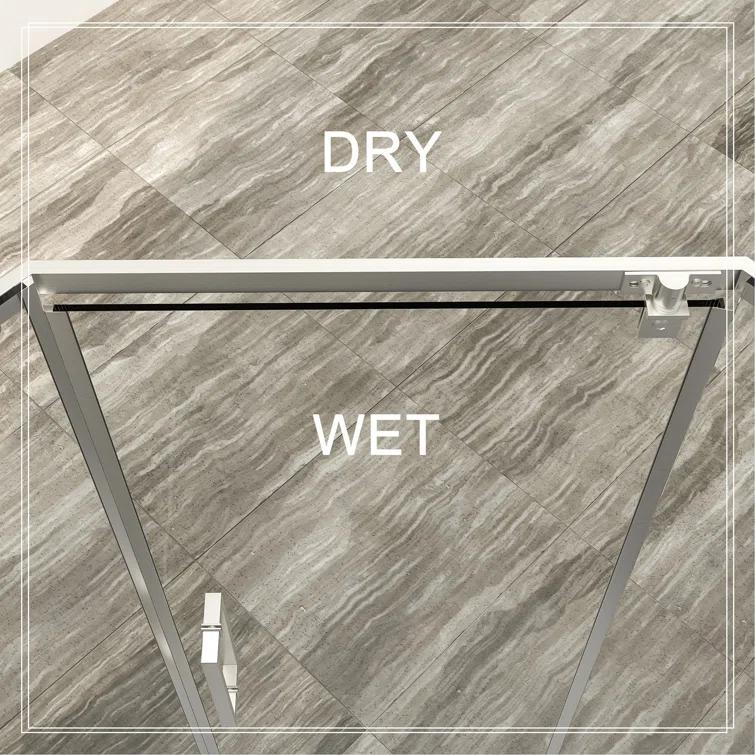 Audiohome Shower Door 34-1/8" X 72" Semi-Frameless Neo-Angle Hinged Shower Enclosure AHYTD-W124366340