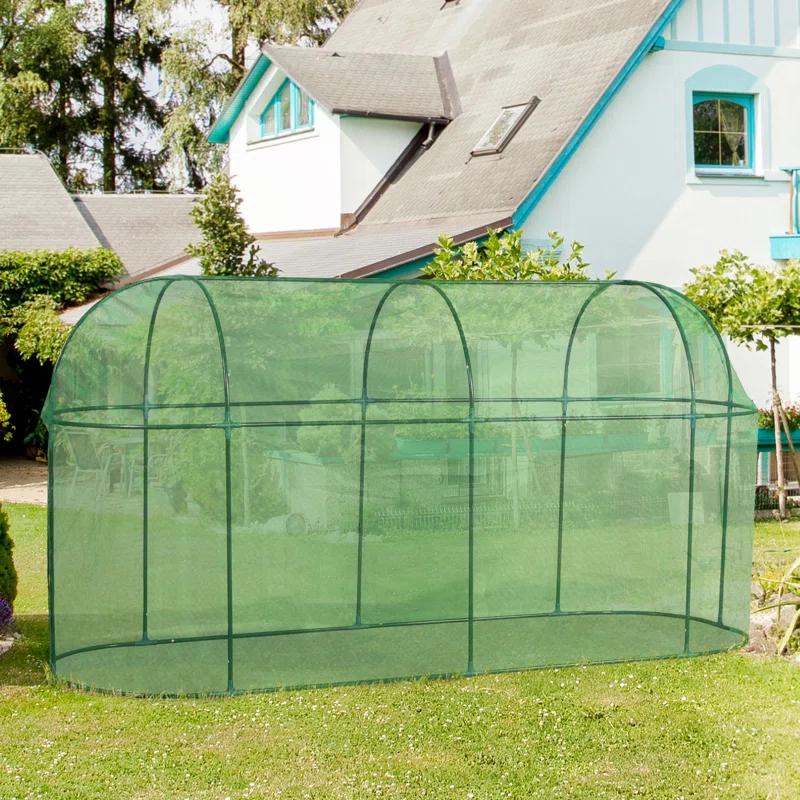 Aoodor Crop Cage 10' x 3.3' x 5' Plant Protection Tent, Fruit Cage Netting Cover