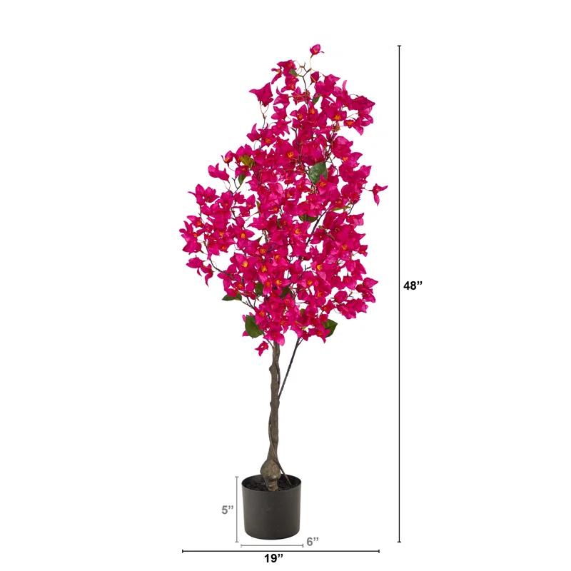 Primrue Faux Flowering Tree in Planter