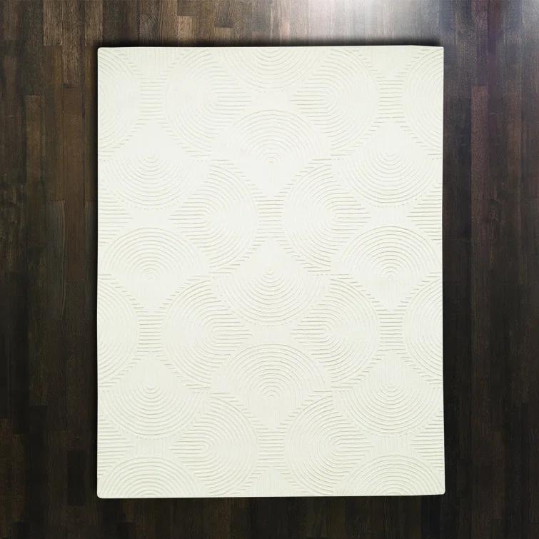 Global Views Arches Rug-Ivory/Ivory