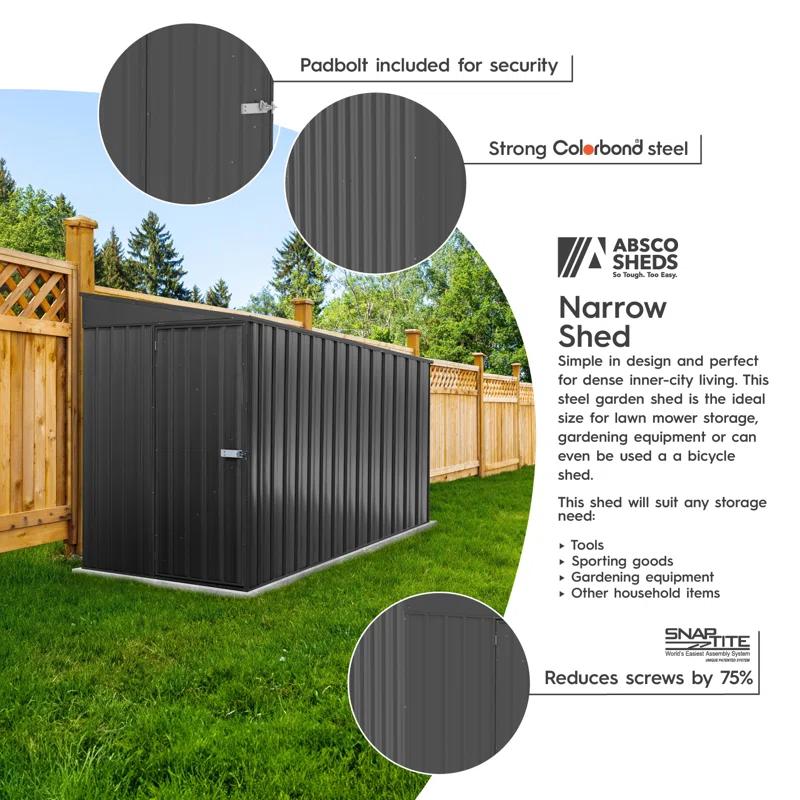 Absco Durango Galvanized Steel Storage Shed