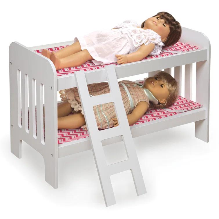 Badger Basket Doll Bunk Bed with Bedding and Ladder