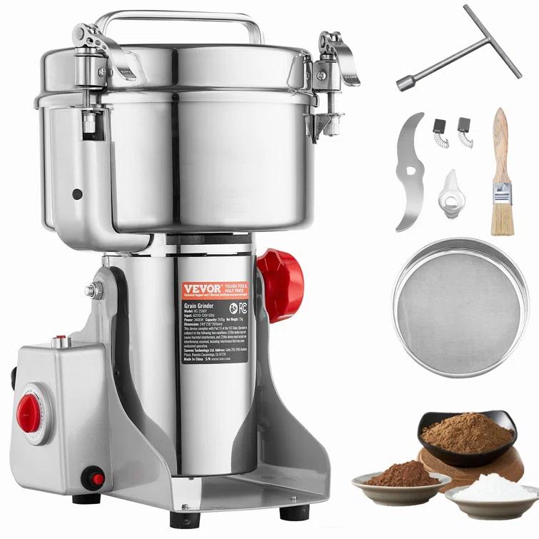 VEVOR 2500g Commercial Spice Grinder Electric Grain Mill Grinder High Speed | Wayfair