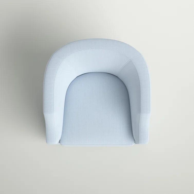 Three Posts™ Debbie Polyester Swivel Barrel Chair