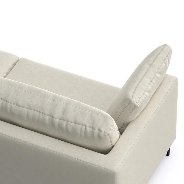 Simpli Home Ava Mid Century Sofa, Performance Fabric Couch for Living Room, Water-Repellent, Stain-Resistant, Reversible Cushions