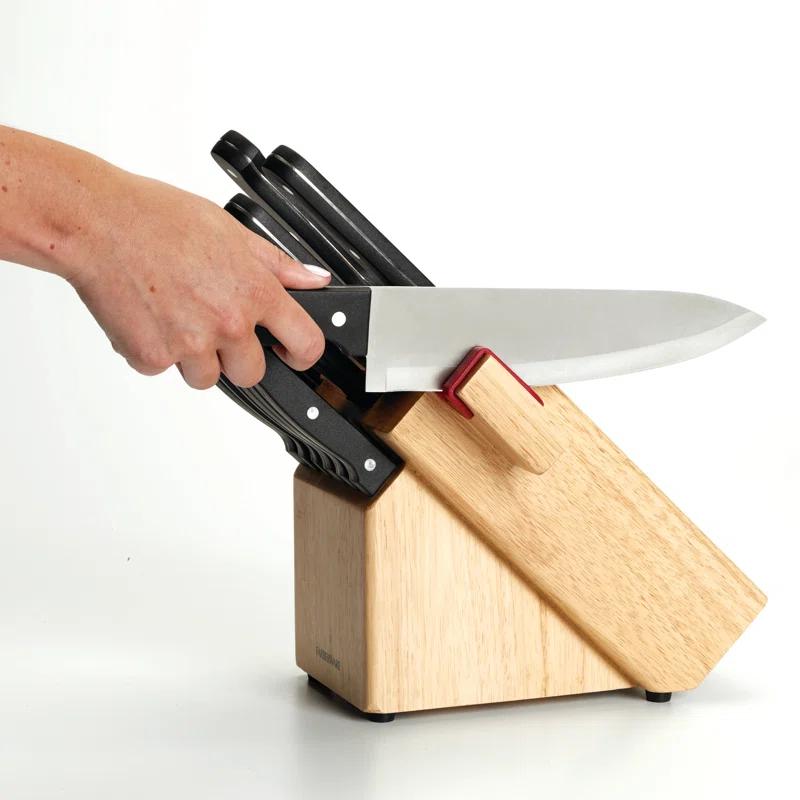 Farberware Farberware Edgekeeper 14-Piece Triple-Rivet Knife Block Set with Built-In Sharpener