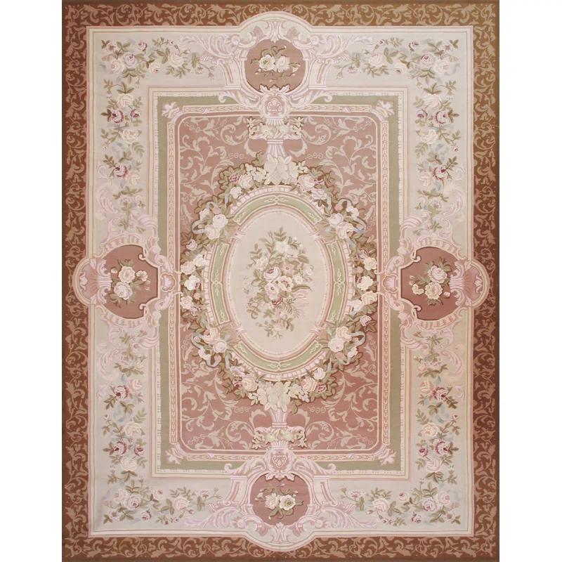 Pasargad Abusson One-of-a-Kind 9' 2" x 11' 10'' 2000s Area Rug in Brown/Beige | Wayfair
