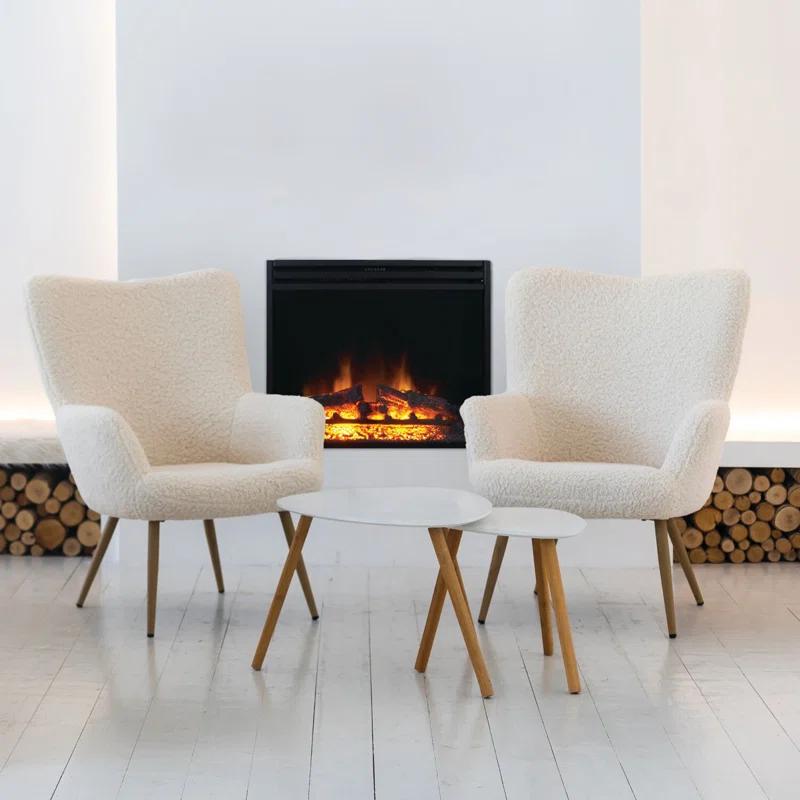 Cambridge Cambridge 5118 BTU Freestanding Electric Fireplace Heater Insert for Vacant Chimney Fireplace