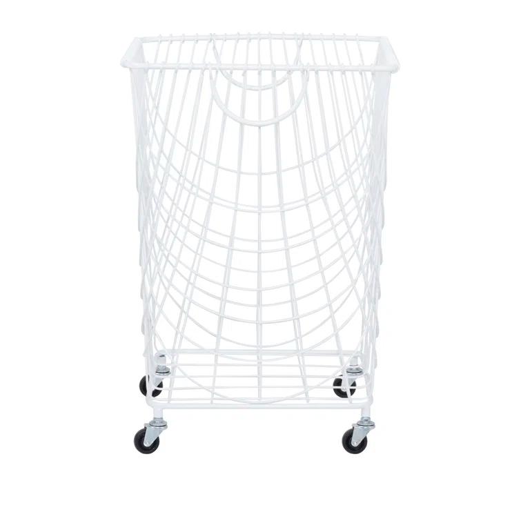CosmoLiving by Cosmopolitan Metal Deep Set Metal Mesh Laundry Basket Storage Cart with Wheels and Handles & Reviews | Joss & Main