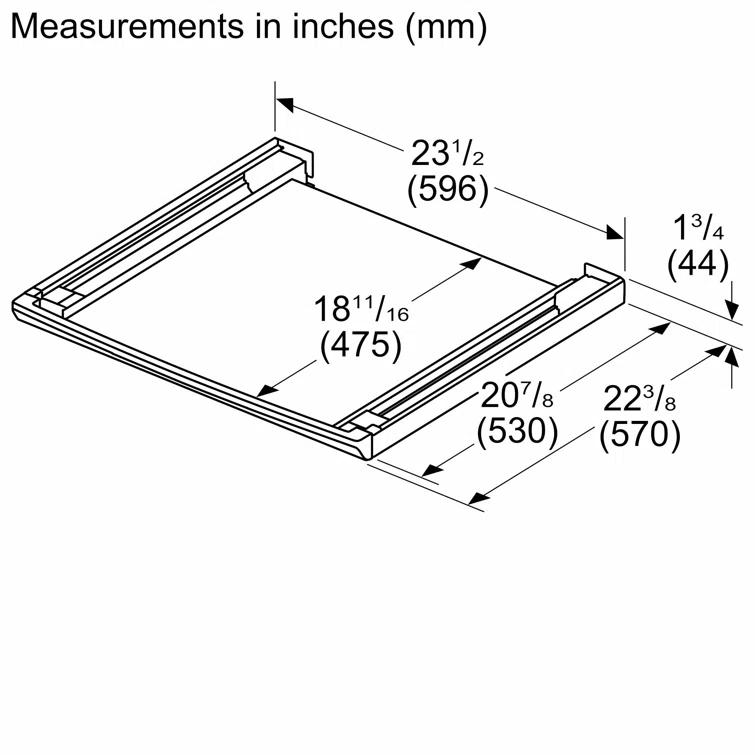 Bosch Accessory Stacking Kit With Pull-out Shelf For Laundry Only