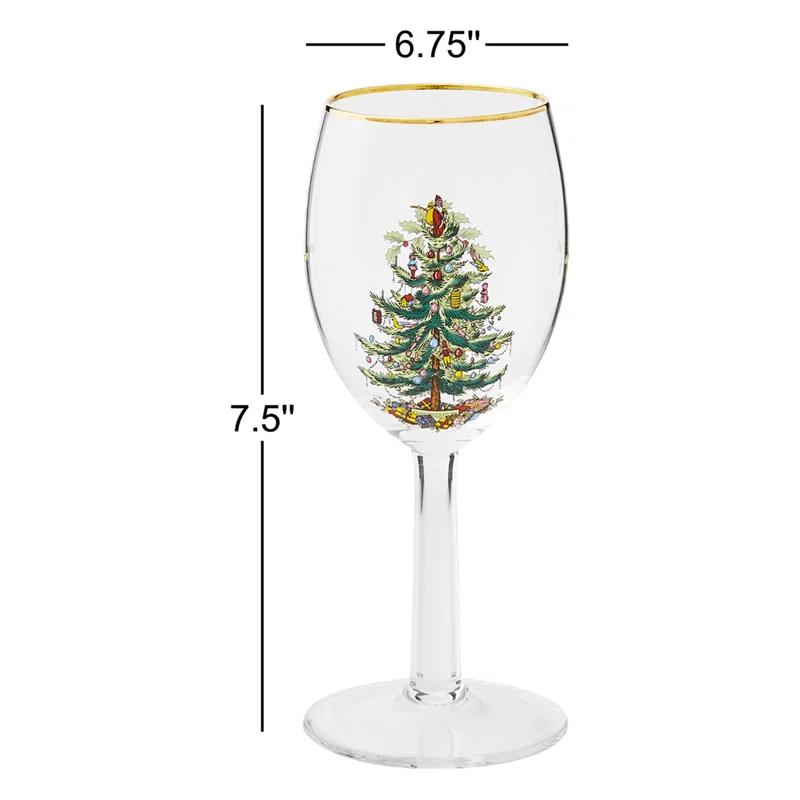 Spode Christmas Tree Wine Glasses (Set of 4)
