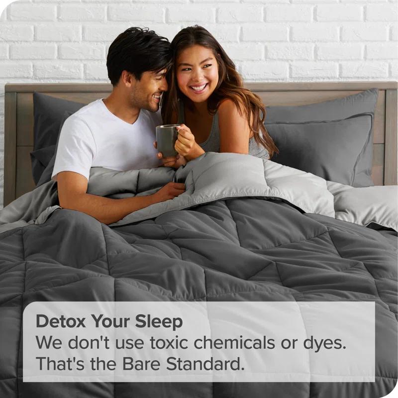 Bare Home 1800 Premium Microfiber Reversible Bed-In-A-Bag